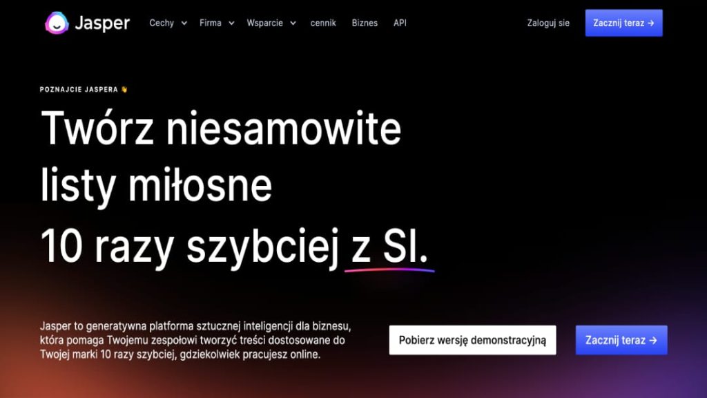 Jasper - strona oficjalna przetłumaczona na język polski