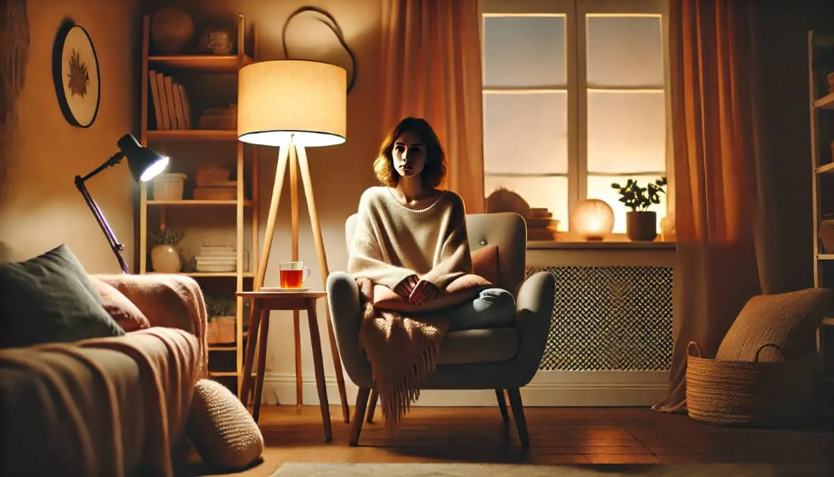 marazm i apatia - kobieta na krzesle